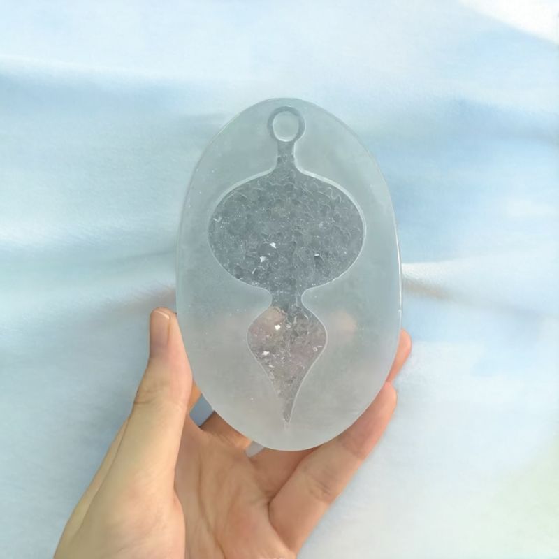 Moldes de resina para adornos colgantes navideños hechos a mano con racimos de cristal