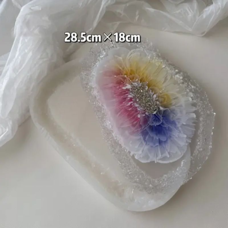 Handmade Large Crystal Cluster Tray Resin Mold