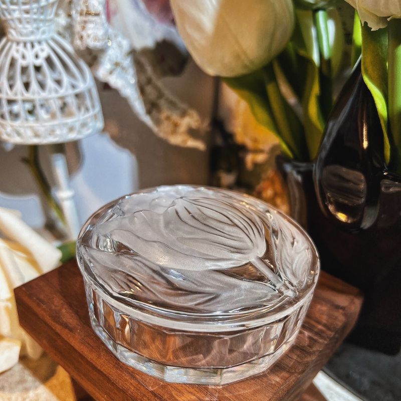 Molde de resina para caja de almacenamiento de tulipán de cristal hecho a mano