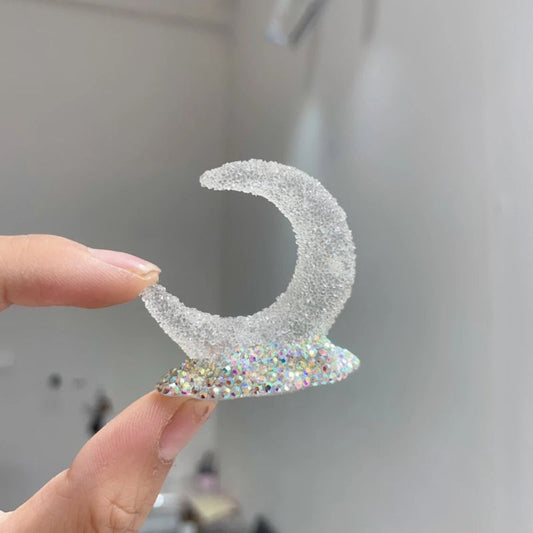 Handmade Diamond Moon Decoration Resin Mold