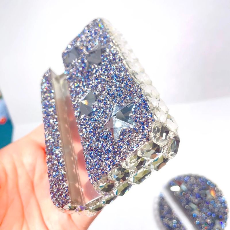 Molde de resina para adorno de soporte de teléfono con diamantes hecho a mano