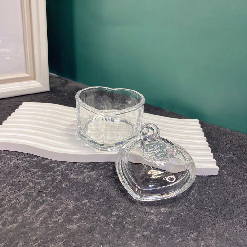 Molde de resina para almacenamiento con forma de corazón de cisne de cristal hecho a mano