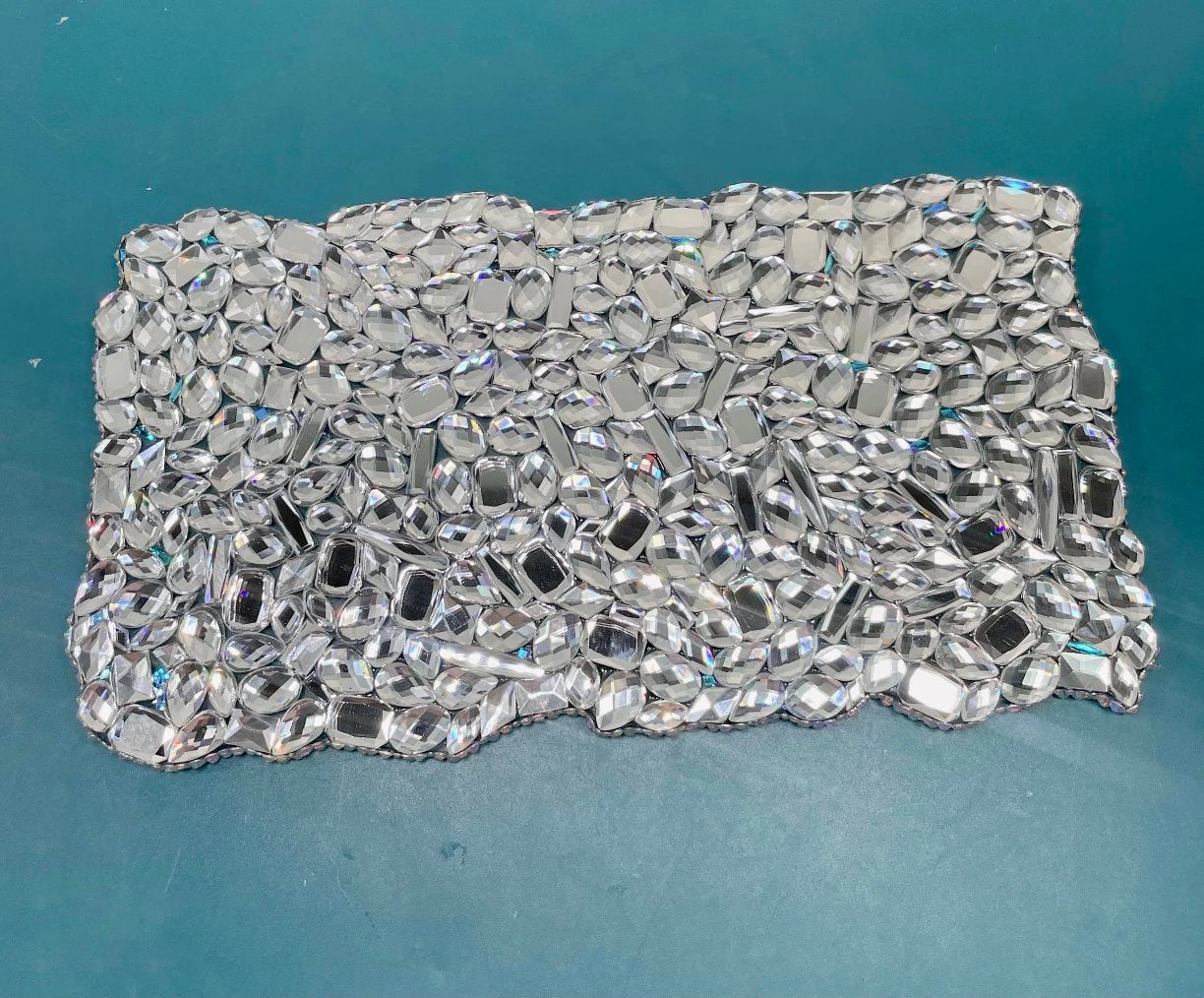 Moldes de resina rectangulares de gran tamaño con forma de diamante irregular hechos a mano