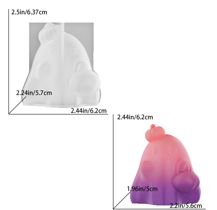 Ghost Kitten Ornament Resin Mold