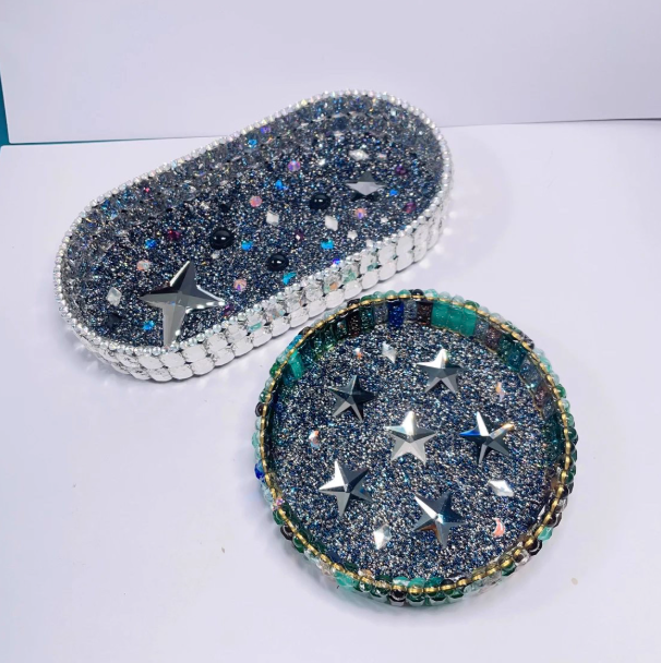 Handmade Diamond Galaxy Base Storage Resin Mold