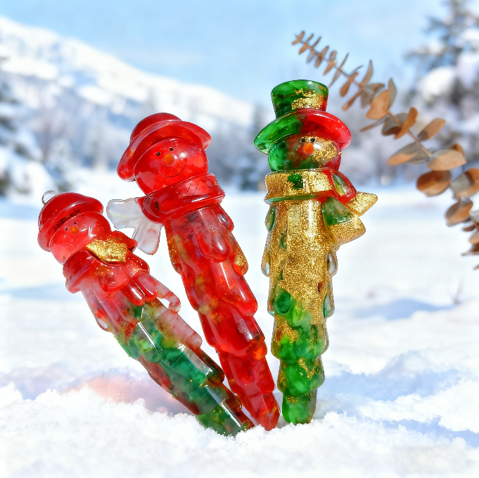 Moldes de resina para decoración de árbol de Navidad con forma de carámbano de cristal hechos a mano