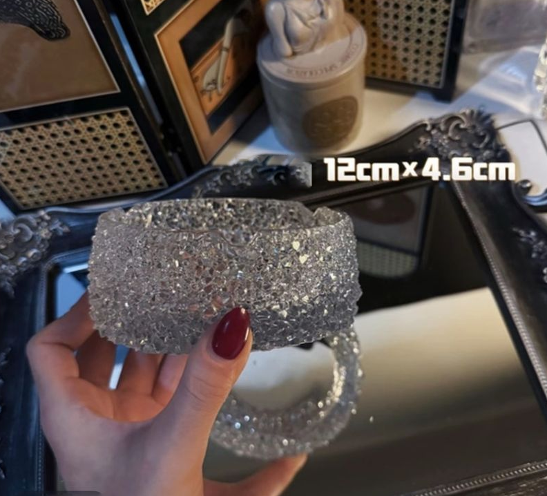 Handmade Crystal Cluster Storage Ashtray Jar Resin Mold