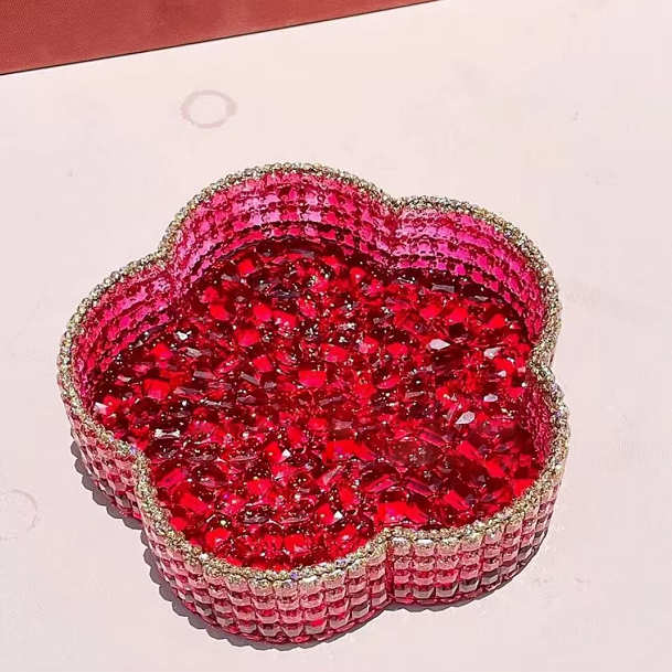 Handmade Diamond Large-Size Floral Storage Tray Resin Mold