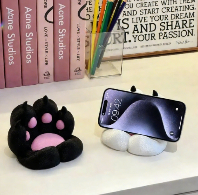 Handmade Large Tiger Paw Storage Ornament Phone Stand Resin Mold
