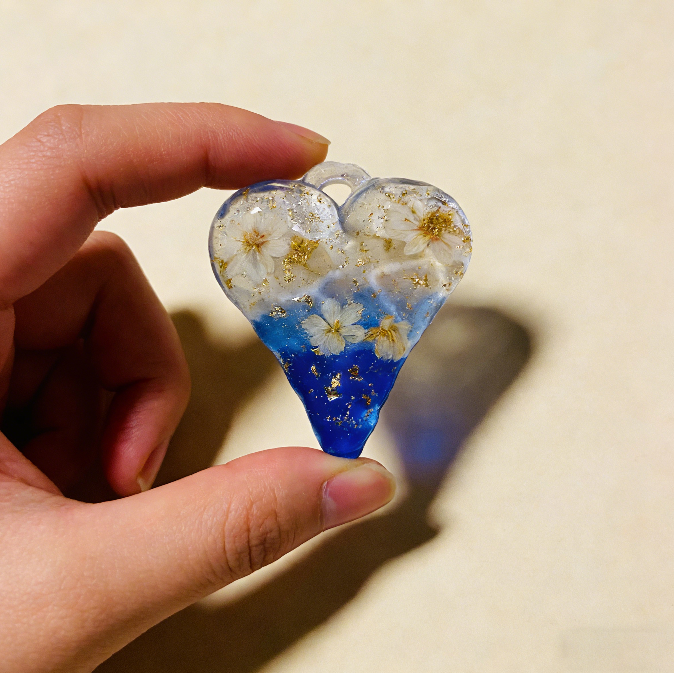 Handmade Water Ripple Heart with Hole Decoration Resin Mold