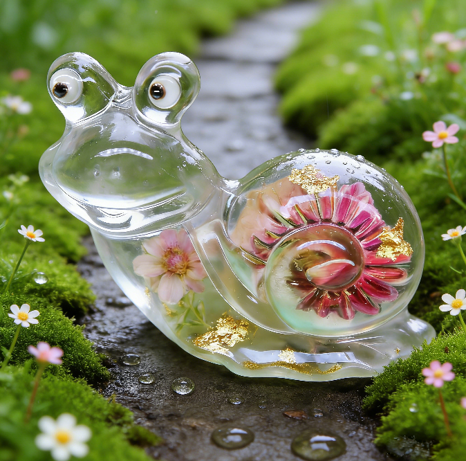 Handmade Crystal Snail Ornament Resin Mold