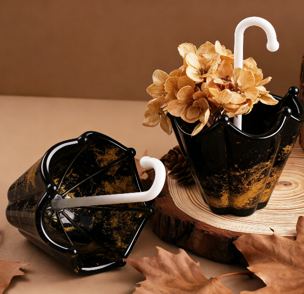 Umbrella-Shaped Decorative Vase Resin Mold