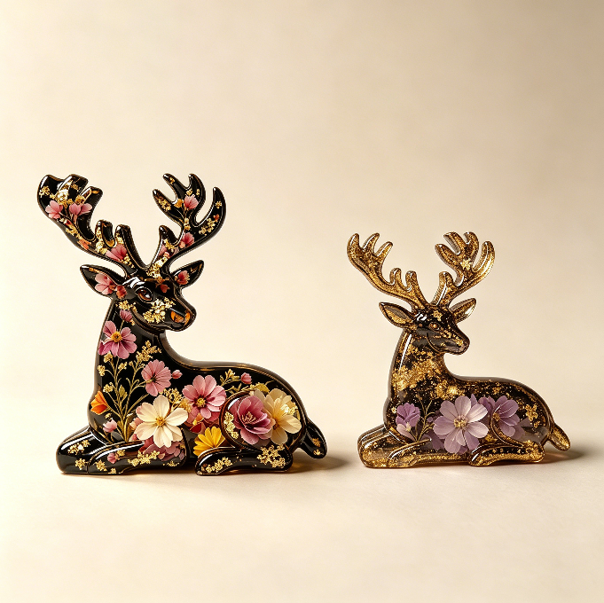 2-in-1 Deer Figurine Resin Mold