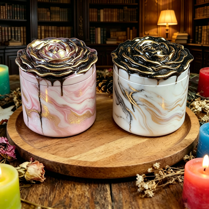 Rose Storage Jar Resin Mold