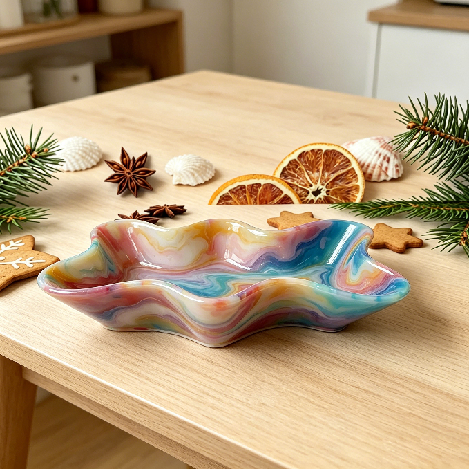 Large Wavy Tray Resin Mold