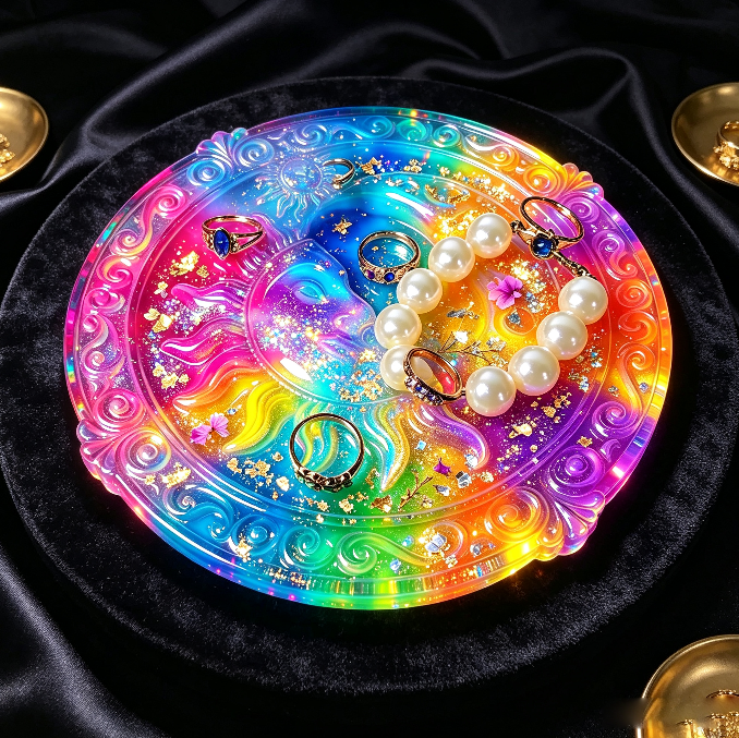 Sun & Moon Dish Storage Resin Mold
