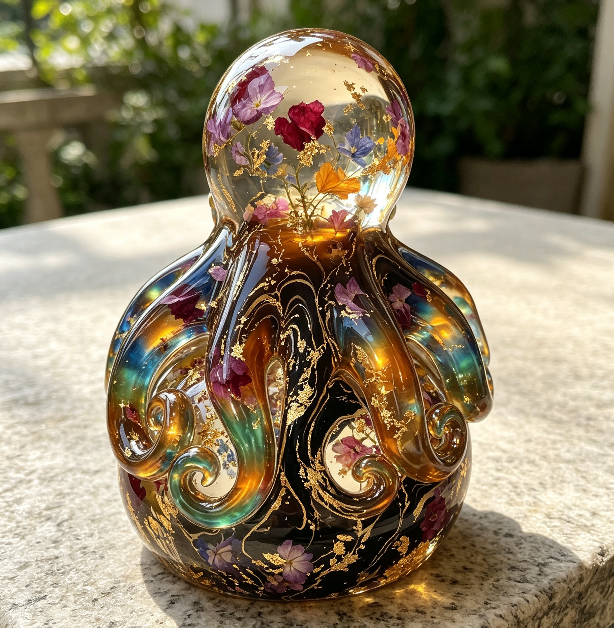 Handmade Octopus Ball Figurine Resin Mold