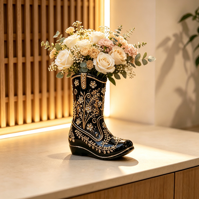 Handmade Boot Vase Resin Mold