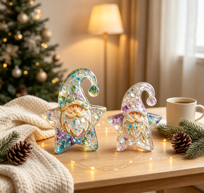 Star Santa Claus Ornament Resin Mold