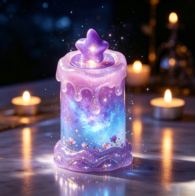 Handmade Melted Candle Fidget Clicker Resin Mold