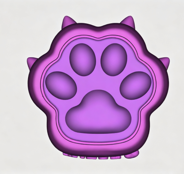 Handmade Cat Paw Fidget Clicker Resin Mold