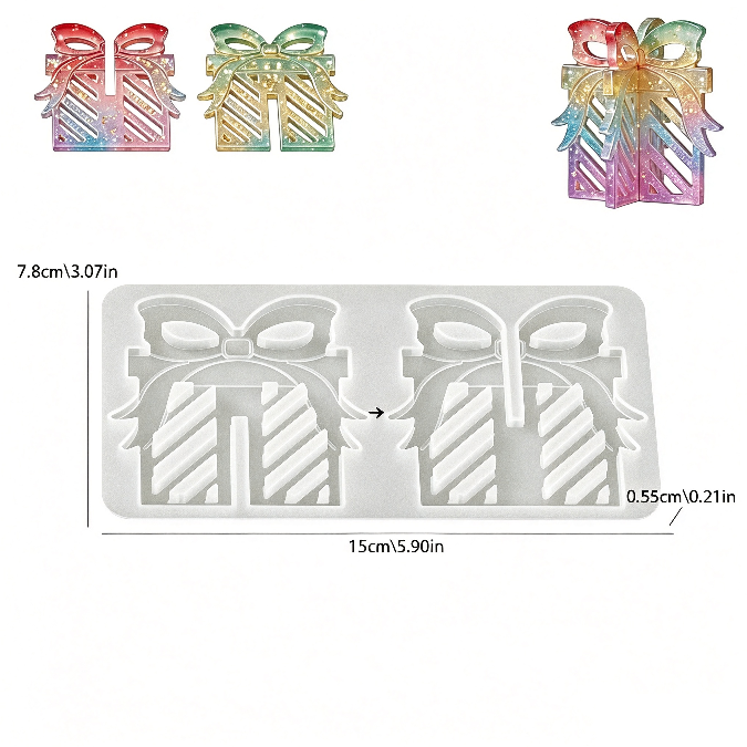 Interlocking Gift Box Hanging Resin Mold