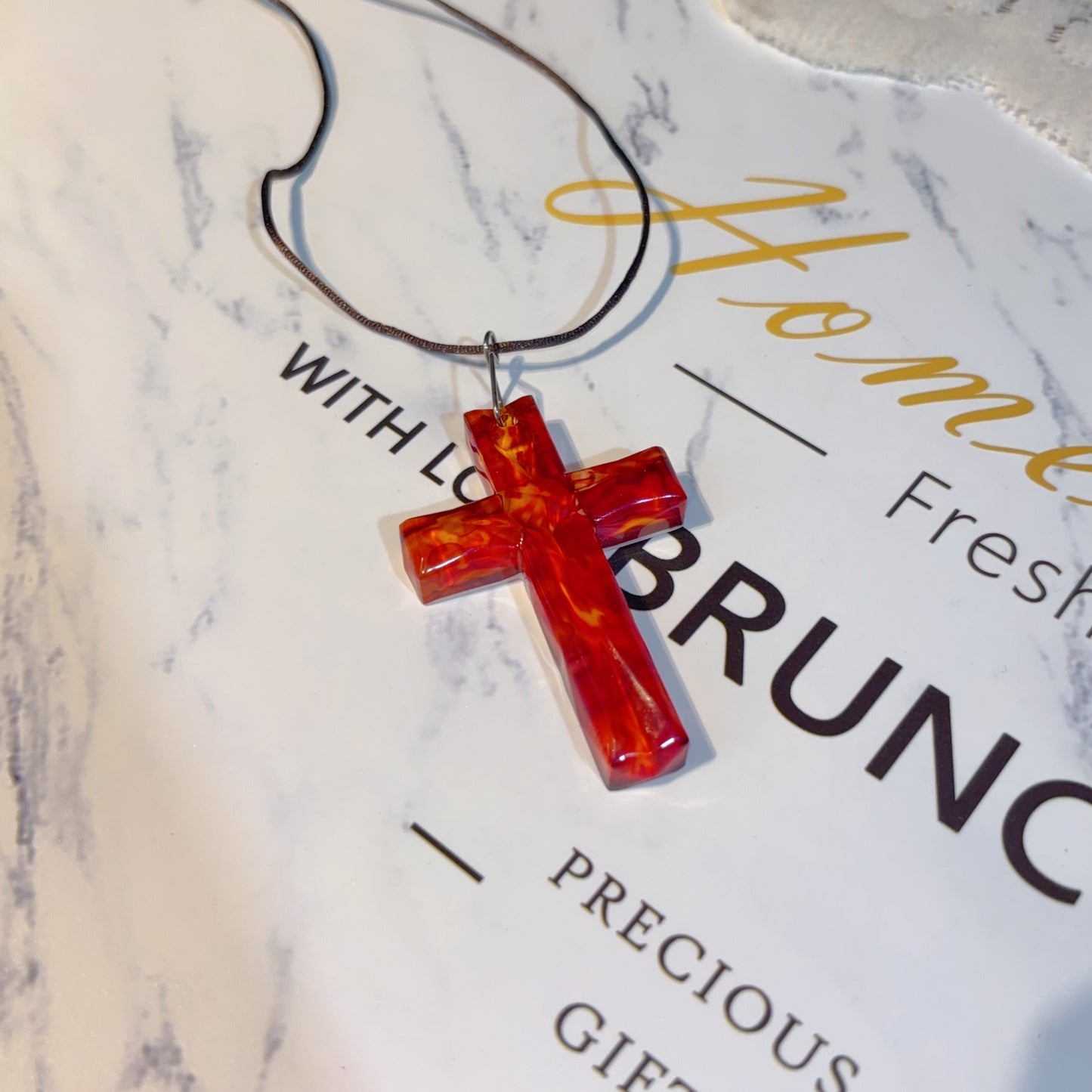 Handmade Diamond Cut Cross with Hole Pendant Resin Mold