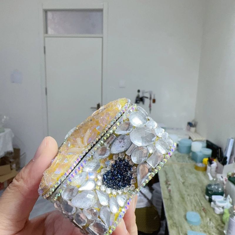 Moldes de resina para tarros de almacenamiento de estrellas de mar de diamantes de lujo hechos a mano