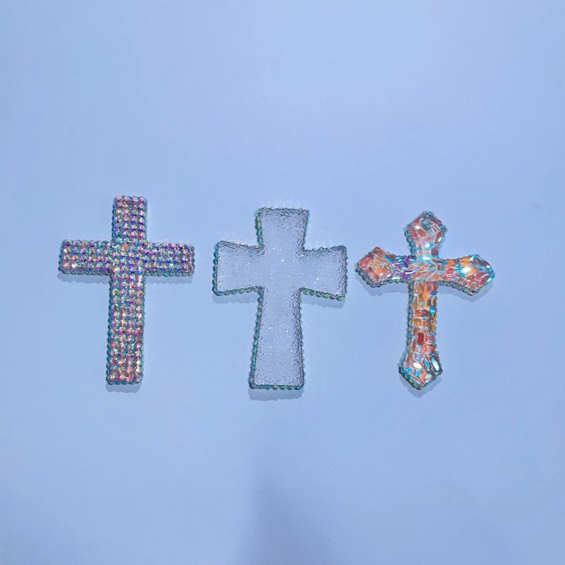 Handmade Diamond Cross Necklace Earrings Resin Mold with Hole