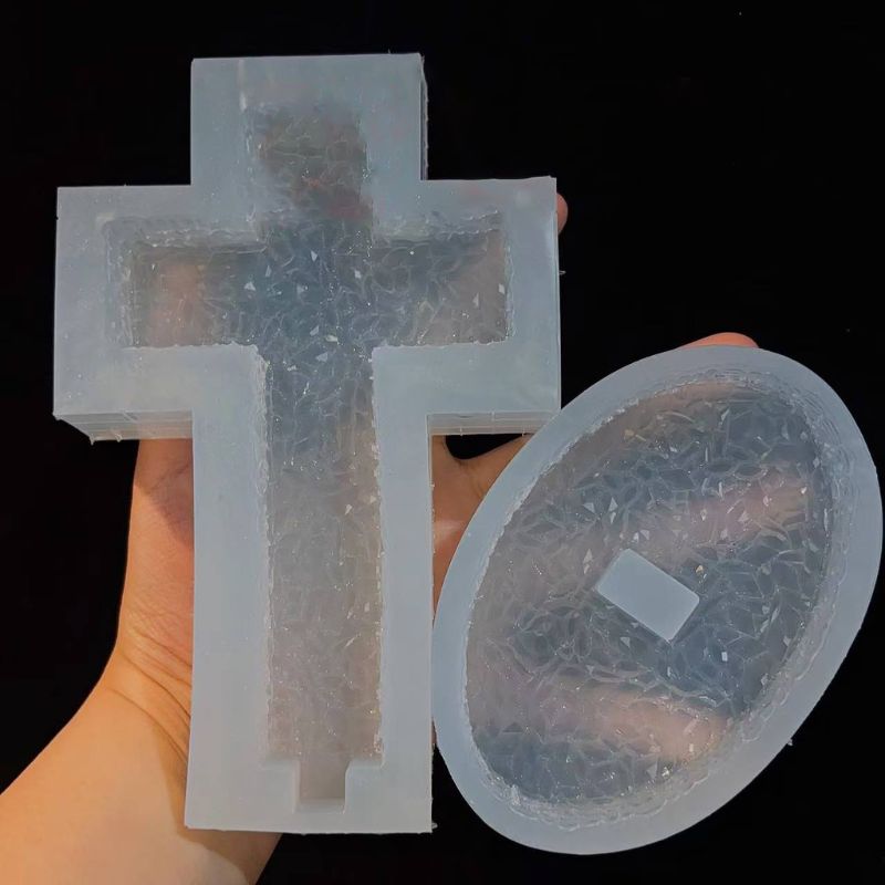 Handmade Diamond Cross Ornament Resin Mold Set