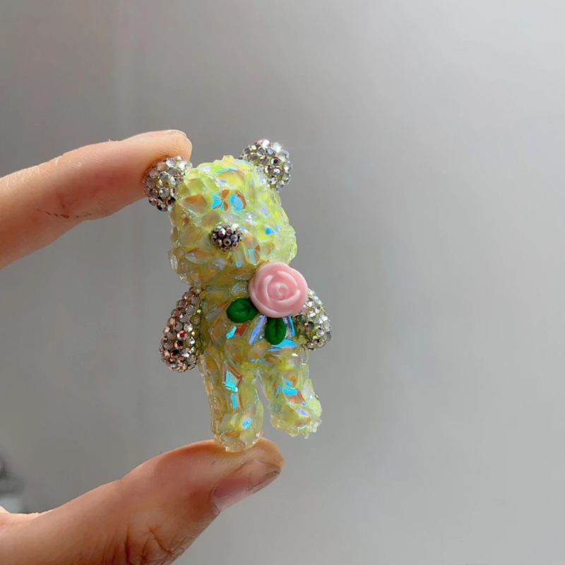 Molde de resina de oso de diamantes hecho a mano