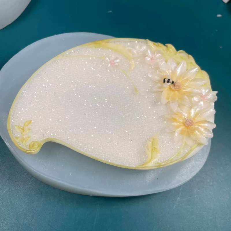 Handmade Diamond Daisy Tray Soap Storage Resin Molds