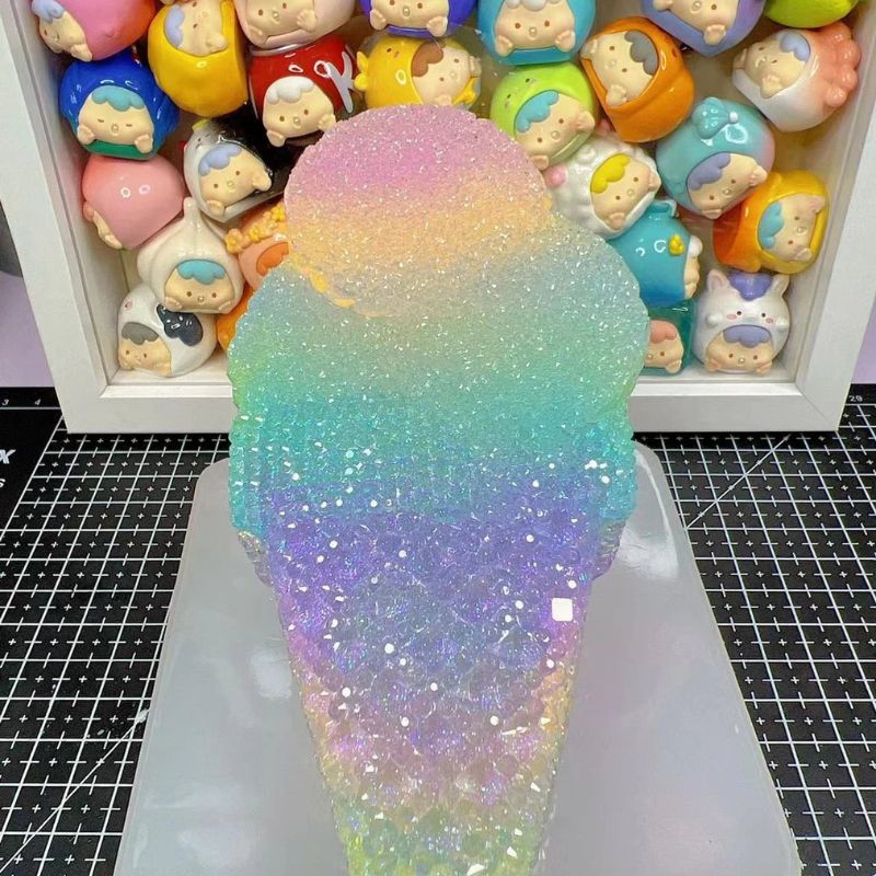 Handmade Diamond Ice Cream Storage Box Resin Mold