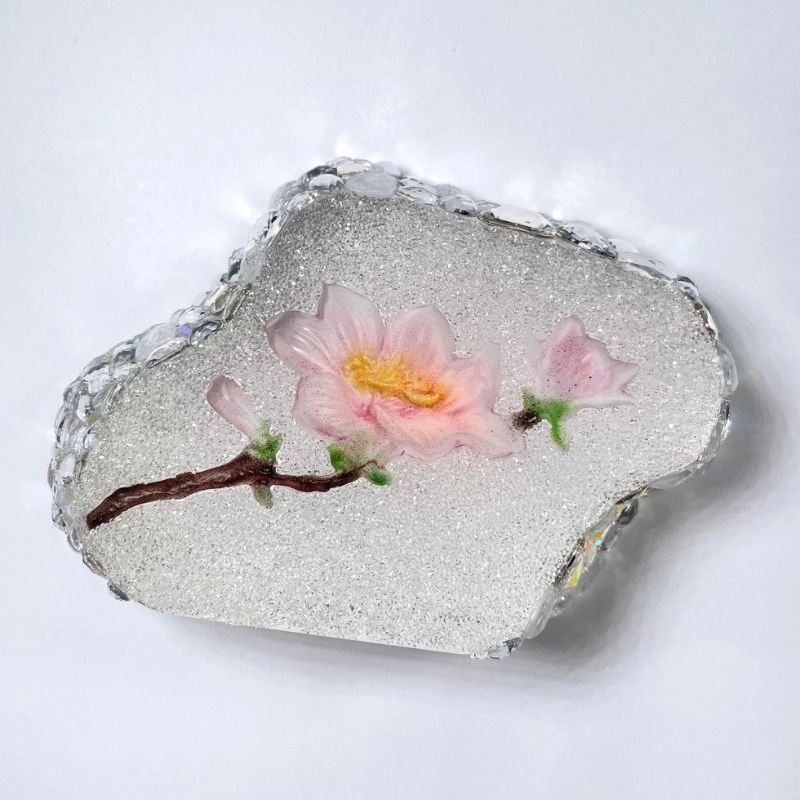 Handmade Diamond Magnolia Flower Ornament Resin Mold