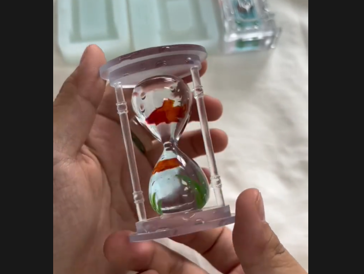 Molde de resina para adorno de reloj de arena hecho a mano