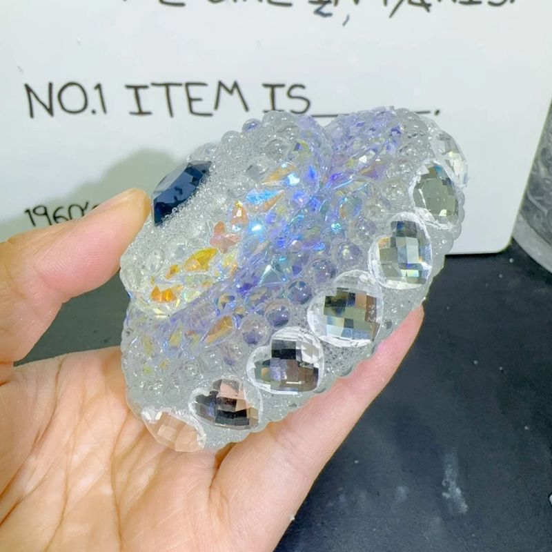 Handmade Diamond Heart Storage Jar Resin Mold