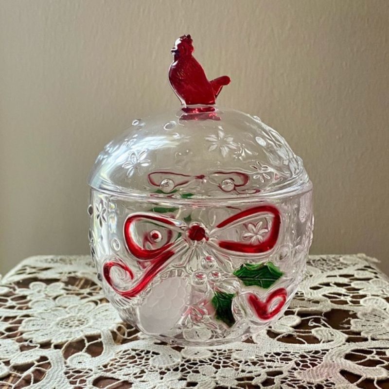 Handmade Cardinal Christmas Storage Jar Resin Molds