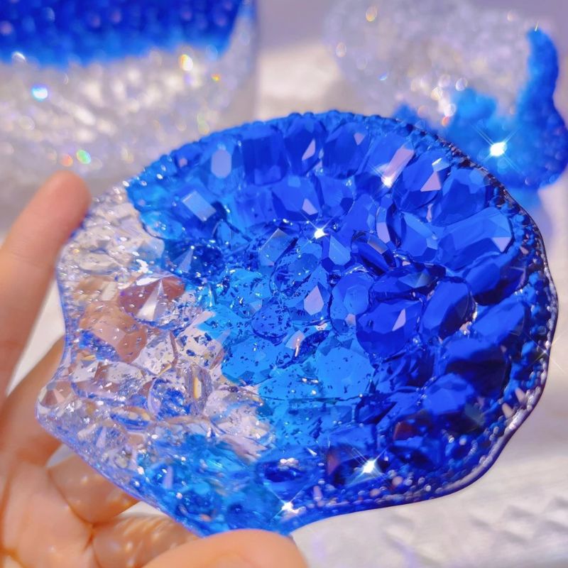 Molde de resina de concha de diamante grande hecho a mano