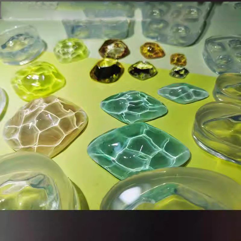 Molde de resina para accesorios de ondas de agua rómbicas hecho a mano