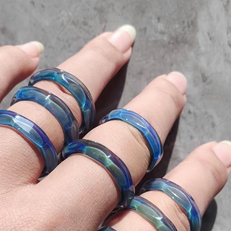 3pcs Handmade Water Ripple Ring Jewelry Resin Molds Size 16-18(Not for beginners)