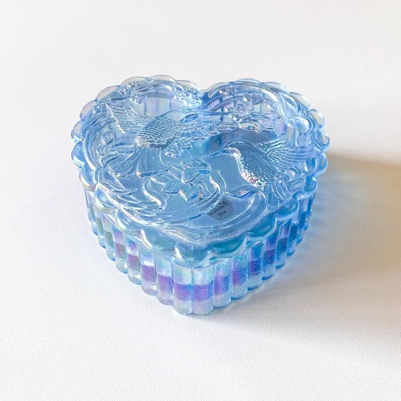 Moldes de resina para cajas de almacenamiento con forma de corazón de colibrí hechos a mano