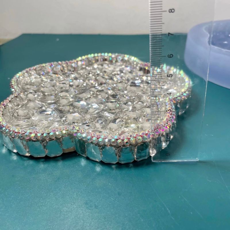 Moldes de resina para bandejas de almacenamiento de flores de diamante de gran tamaño hechos a mano