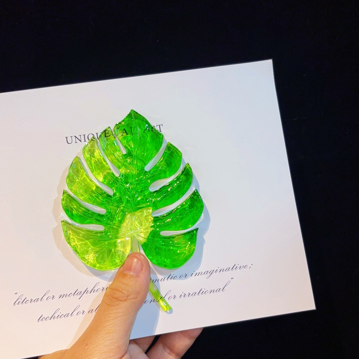 Handmade Water Ripple Monstera Leaf Resin Mold