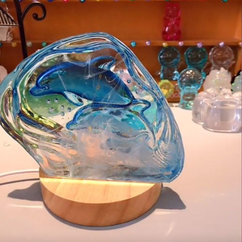 Molde de resina para adorno de delfín grande hecho a mano