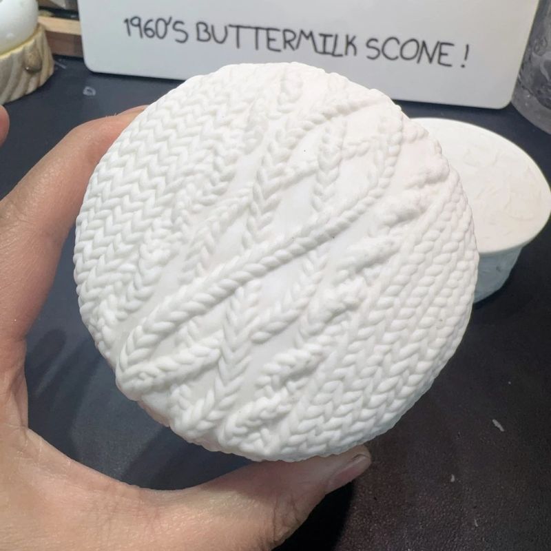 Moldes de resina para tarros pequeños de almacenamiento con patrón de suéter hecho a mano