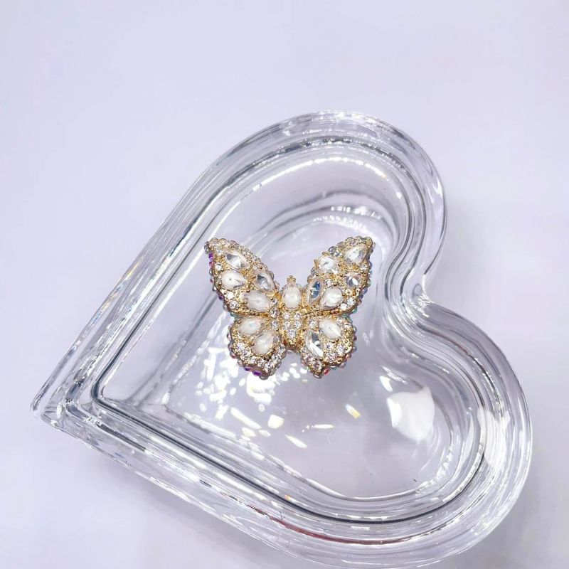 Molde de resina para accesorios de mariposa de diamante hecho a mano