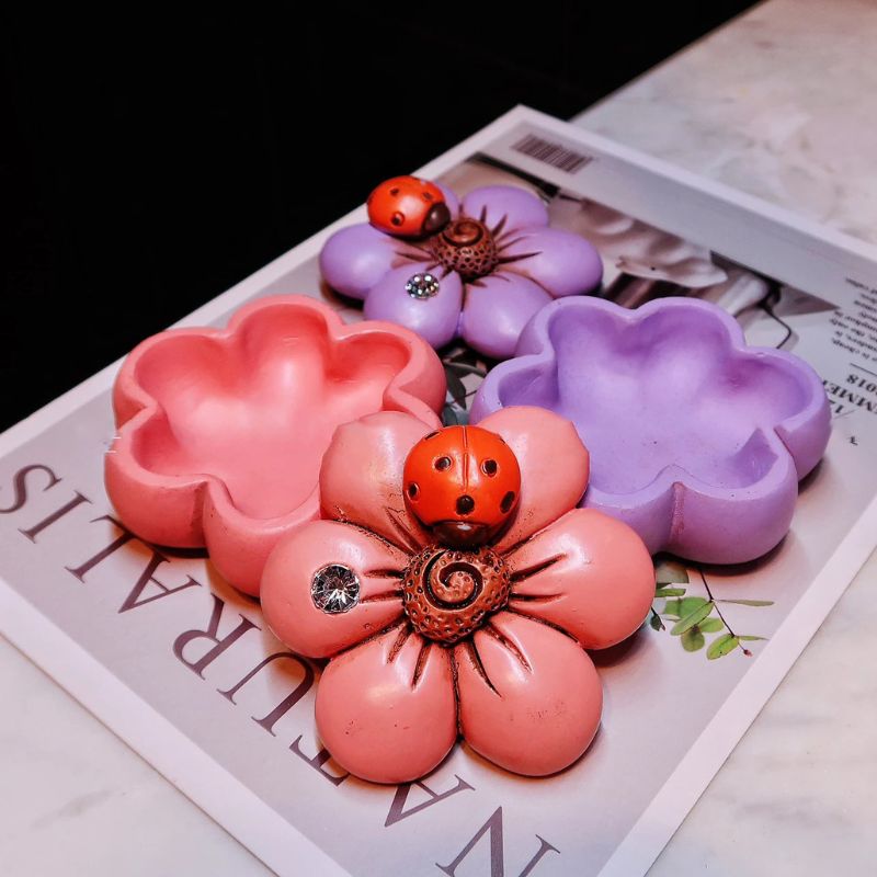 Handmade Ladybug Storage Box Resin Mold