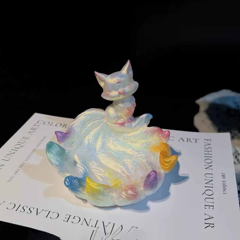 Handmade Nine-Tailed Fox Dish Resin Mold
