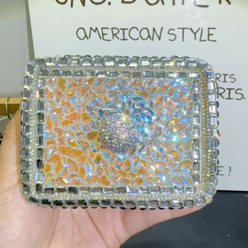 Handmade Diamond Handled Rectangular Storage Box Resin Mold