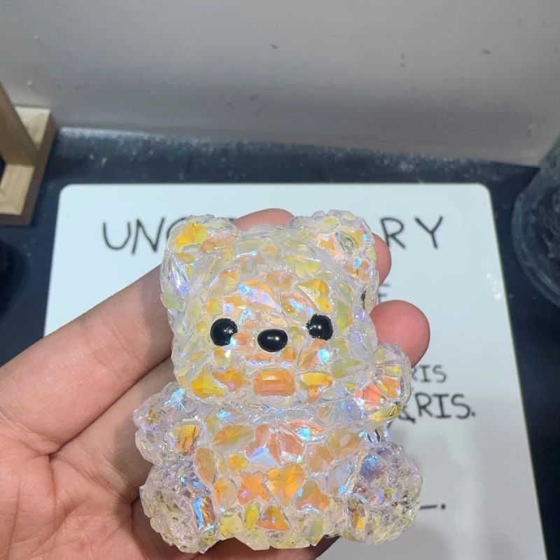 Handmade Cute Diamond Puppy Ornament Resin Mold